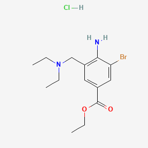 molecular formula C14H22BrClN2O2 B1197876 Ethyl 4-amino-3-bromo-5-((diethylamino)methyl)benzoate hydrochloride CAS No. 55500-57-7