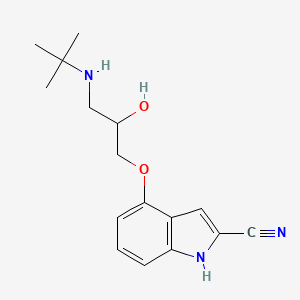 molecular formula C16H21N3O2 B1197883 Cyanopindolol CAS No. 69906-85-0