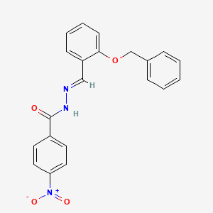 molecular formula C21H17N3O4 B11978985 N'-(2-(Benzyloxy)benzylidene)-4-nitrobenzohydrazide CAS No. 302909-88-2