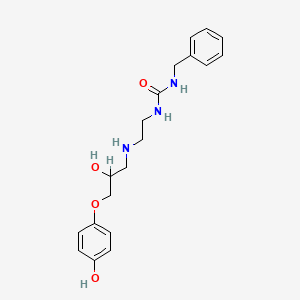 Urea, N-(2-((2-hydroxy-3-(4-hydroxyphenoxy)propyl)amino)ethyl)-N'-(phenylmethyl)-, (+-)-