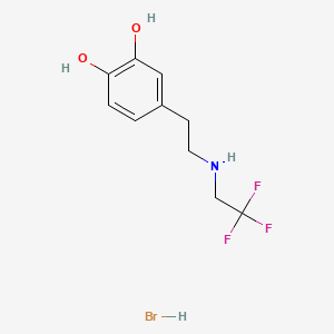 molecular formula C10H13BrF3NO2 B1197904 N-2,2,2-Trifluoroethyl-2-(3,4-dihydroxyphenyl)ethylamine CAS No. 74074-78-5