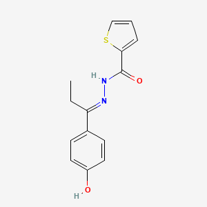 molecular formula C14H14N2O2S B11979215 N'-[1-(4-hydroxyphenyl)propylidene]-2-thiophenecarbohydrazide 