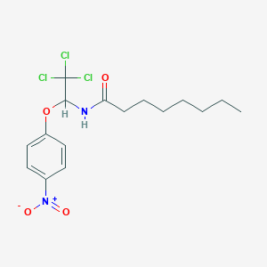 molecular formula C16H21Cl3N2O4 B11979304 N-[2,2,2-trichloro-1-(4-nitrophenoxy)ethyl]octanamide 