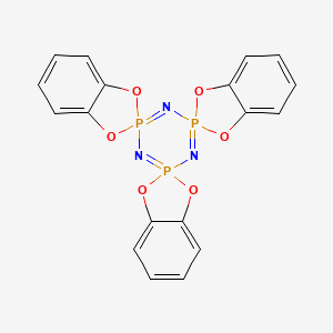 molecular formula C18H12N3O6P3 B1197931 Tris(o-phenylenedioxy)cyclophosphazene CAS No. 311-03-5