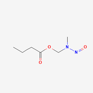 molecular formula C6H12N2O3 B1197936 Methyl(butyroxymethyl)nitrosamine CAS No. 67557-56-6
