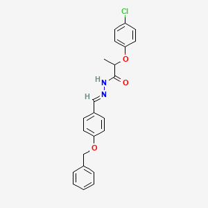 molecular formula C23H21ClN2O3 B11979381 N'-(4-(Benzyloxy)benzylidene)-2-(4-chlorophenoxy)propanohydrazide CAS No. 302908-76-5