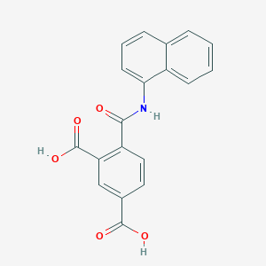 molecular formula C19H13NO5 B1197940 4-[(1-Naphthalenylamino)-oxomethyl]benzene-1,3-dicarboxylic acid 