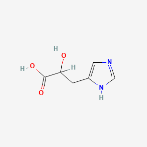 molecular formula C6H8N2O3 B1197957 2-hydroxy-3-(1H-imidazol-5-yl)propanoic acid 