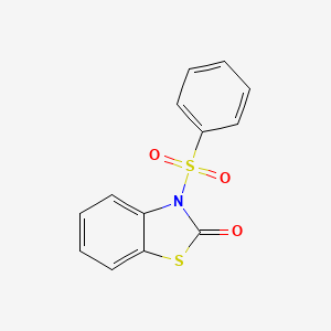 molecular formula C13H9NO3S2 B11979753 2(3H)-Benzothiazolone, 3-(phenylsulfonyl)- CAS No. 61381-64-4
