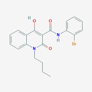 molecular formula C20H19BrN2O3 B11979786 N-(2-bromophenyl)-1-butyl-4-hydroxy-2-oxo-1,2-dihydroquinoline-3-carboxamide CAS No. 303093-27-8