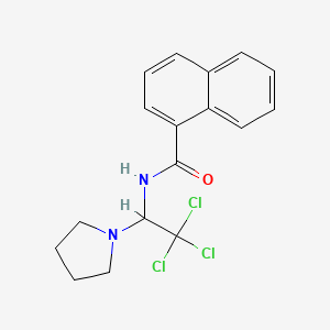 molecular formula C17H17Cl3N2O B11979833 N-(2,2,2-Trichloro-1-(1-pyrrolidinyl)ethyl)-1-naphthamide 