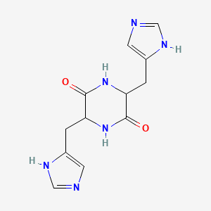 molecular formula C12H14N6O2 B1197988 Cyclo(histidylhistidyl) CAS No. 6858-59-9
