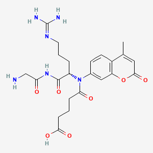 molecular formula C23H30N6O7 B1197992 Glutaryl-glycyl-arginine-4-methylcoumaryl-7-amide CAS No. 65147-16-2