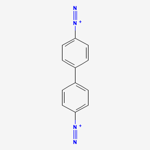 molecular formula C12H8N4+2 B1197994 4,4'-Biphenylbis(diazonium) CAS No. 5957-03-9