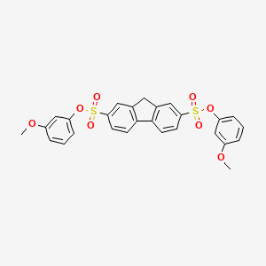 molecular formula C27H22O8S2 B11980023 bis(3-methoxyphenyl) 9H-fluorene-2,7-disulfonate CAS No. 302904-40-1