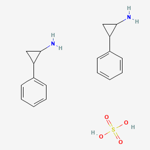 molecular formula C18H24N2O4S B1198010 Tranylcypromine hemisulfate CAS No. 3548-91-2