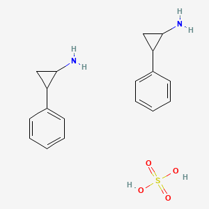 molecular formula C18H24N2O4S B1198010 Bis(2-phenylcyclopropylammonium) sulphate CAS No. 3548-91-2