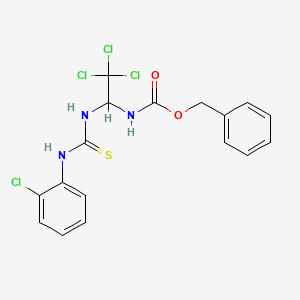 molecular formula C17H15Cl4N3O2S B11980174 Benzyl 2,2,2-trichloro-1-(((2-chloroanilino)carbothioyl)amino)ethylcarbamate CAS No. 303062-30-8