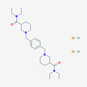 alpha,alpha'-Bis(3-(N,N-diethylcarbamoyl)piperidinyl)-p-xylene dihydrobromide