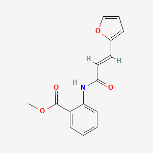 molecular formula C15H13NO4 B11980225 methyl 2-{[(2E)-3-(2-furyl)-2-propenoyl]amino}benzoate 