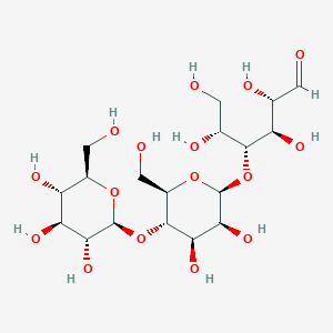 (2S,3R,4R,5R)-4-[(2S,3S,4R,5S,6R)-3,4-dihydroxy-6-(hydroxymethyl)-5-[(2S,3R,4S,5S,6R)-3,4,5-trihydroxy-6-(hydroxymethyl)oxan-2-yl]oxyoxan-2-yl]oxy-2,3,5,6-tetrahydroxyhexanal