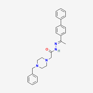 molecular formula C27H30N4O B11980401 N'-(1-([1,1'-Biphenyl]-4-yl)ethylidene)-2-(4-benzylpiperazin-1-yl)acetohydrazide CAS No. 303107-60-0