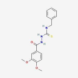 molecular formula C17H19N3O3S B11980423 N-Benzyl-2-(3,4-dimethoxybenzoyl)hydrazinecarbothioamide CAS No. 288154-73-4