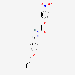 molecular formula C19H21N3O5 B11980516 N'-(4-Butoxybenzylidene)-2-(4-nitrophenoxy)acetohydrazide CAS No. 303087-46-9