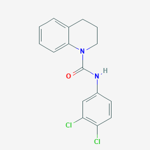 molecular formula C16H14Cl2N2O B11980556 N-(3,4-Dichlorophenyl)-3,4-dihydro-1(2H)-quinolinecarboxamide 