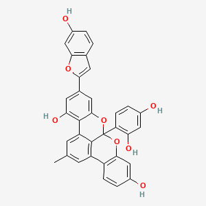 molecular formula C34H22O8 B1198072 Albanol B CAS No. 87084-99-9
