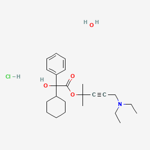 molecular formula C24H38ClNO4 B1198076 Temiverine hydrochloride hydrate CAS No. 791115-04-3