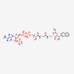 molecular formula C36H48N7O20P3S B1198083 Naphthyl-2-hydroxymethyl-succinyl CoA 