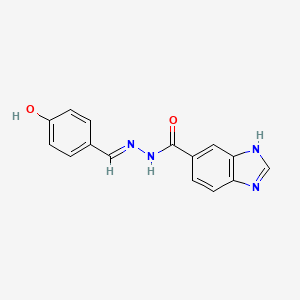 molecular formula C15H12N4O2 B11980895 N'-(4-Hydroxybenzylidene)-1H-benzimidazole-6-carbohydrazide 