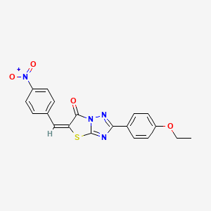 molecular formula C19H14N4O4S B11980904 (5E)-2-(4-ethoxyphenyl)-5-(4-nitrobenzylidene)[1,3]thiazolo[3,2-b][1,2,4]triazol-6(5H)-one 