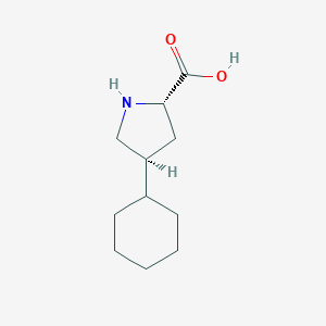 molecular formula C11H19NO2 B011981 反式-4-环己基-L-脯氨酸 CAS No. 103201-78-1