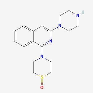 molecular formula C17H22N4OS B1198107 1-(1-Oxido-4-thiomorpholino)-3-(1-piperazinyl)isoquinoline CAS No. 58138-24-2