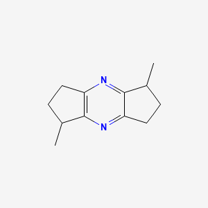 molecular formula C12H16N2 B1198121 1,5-Dimethyl-2,3,6,7-tetrahydro-1H,5H-biscyclopentapyrazine CAS No. 72438-09-6