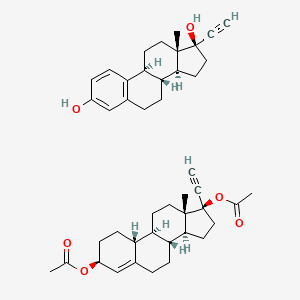 molecular formula C44H56O6 B1198126 Ethynodiol Diacetate and Ethinyl Estradiol CAS No. 8075-78-3