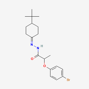 molecular formula C19H27BrN2O2 B11981277 2-(4-Bromophenoxy)-N'-(4-tert-butylcyclohexylidene)propanohydrazide CAS No. 303087-85-6