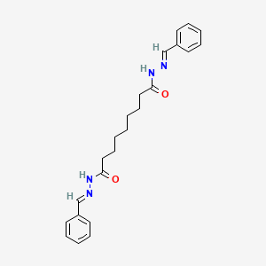 molecular formula C23H28N4O2 B11981337 N'~1~,N'~9~-bis[(E)-phenylmethylidene]nonanedihydrazide 