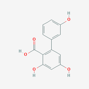 molecular formula C13H10O5 B1198151 3,3',5-Trihydroxybiphenyl-2-carboxylic acid 