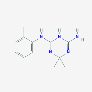 molecular formula C12H17N5 B1198153 4,4-dimethyl-N2-(2-methylphenyl)-1H-1,3,5-triazine-2,6-diamine 