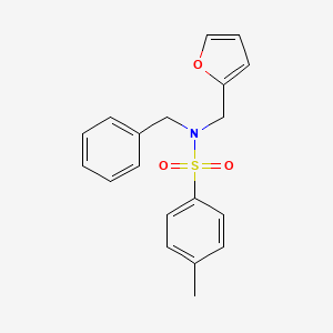 molecular formula C19H19NO3S B1198157 N-BENZYL-N-[(FURAN-2-YL)METHYL]-4-METHYLBENZENE-1-SULFONAMIDE 