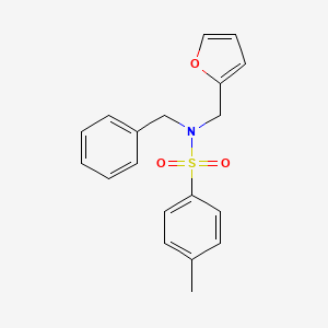 molecular formula C19H19NO3S B1198157 N-(2-furanylmethyl)-4-methyl-N-(phenylmethyl)benzenesulfonamide 