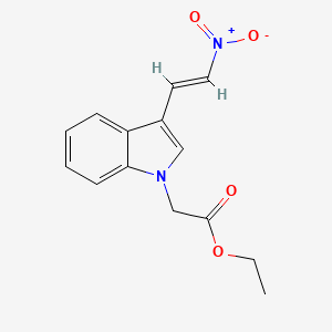 molecular formula C14H14N2O4 B1198160 ethyl 2-[3-[(E)-2-nitroethenyl]indol-1-yl]acetate 