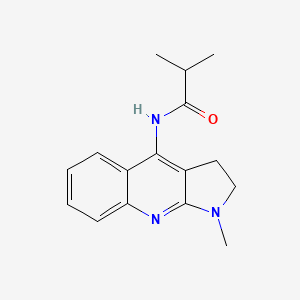molecular formula C16H19N3O B1198161 2-methyl-N-(1-methyl-2,3-dihydropyrrolo[2,3-b]quinolin-4-yl)propanamide 