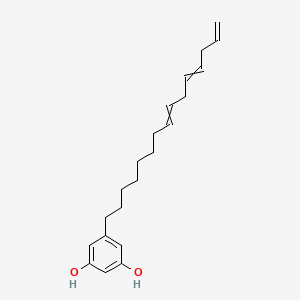 molecular formula C21H30O2 B1198168 5-(8,11,14-Pentadecatrienyl)-1,3-benzenediol 