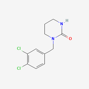 molecular formula C11H12Cl2N2O B1198174 1-(3,4-Dichlorobenzyl)-3,4,5,6-tetrahydro-2(1H)-pyrimidone CAS No. 34790-06-2