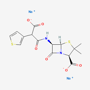 molecular formula C15H14N2Na2O6S2 B1198177 Ticarcillin disodium salt 