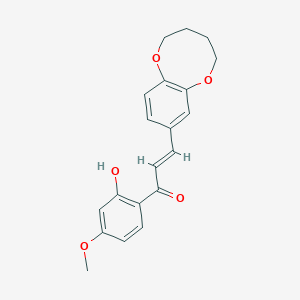 molecular formula C20H20O5 B11981856 (2E)-1-(2-Hydroxy-4-methoxyphenyl)-3-(2,3,4,5-tetrahydro-1,6-benzodioxocin-8-YL)prop-2-EN-1-one 